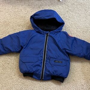 Canada Goose Royal Blue Hooded Jacket-Size 18-24 months